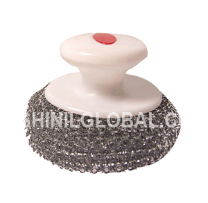 Galvanized scrubber with handle