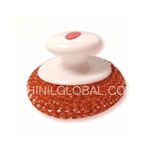 (Coated) Copper scrubber with handle